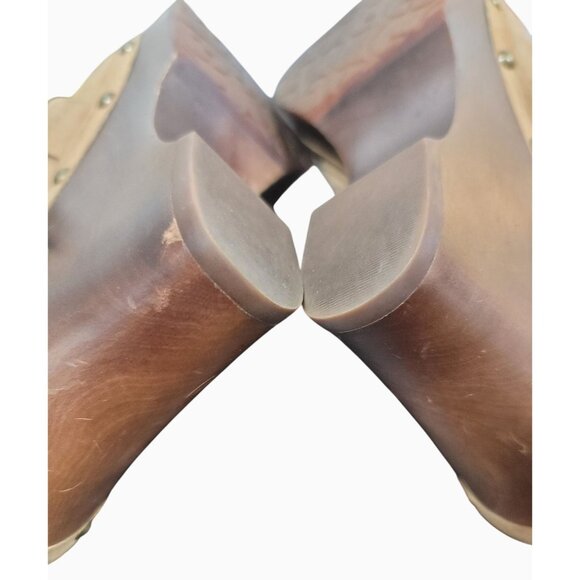 UGG Womens Leather Clogs Size 9 Light Tan - Picture 10 of 16